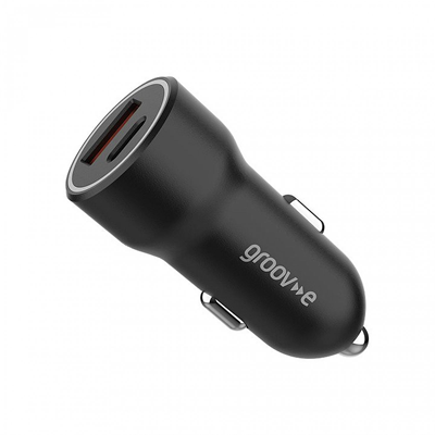 Groove Dual Usb-c &#38; Usb-a Car Charger 20w