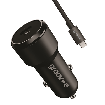 Groove USB-C Car Charger 30W & USB-C Cable (1m)