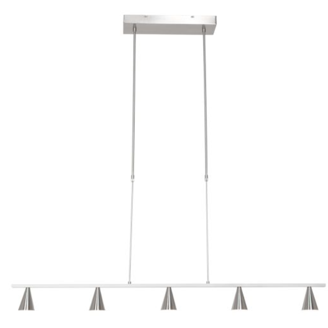 Steinhauer Vortex 5-Light Steel Pendant Light