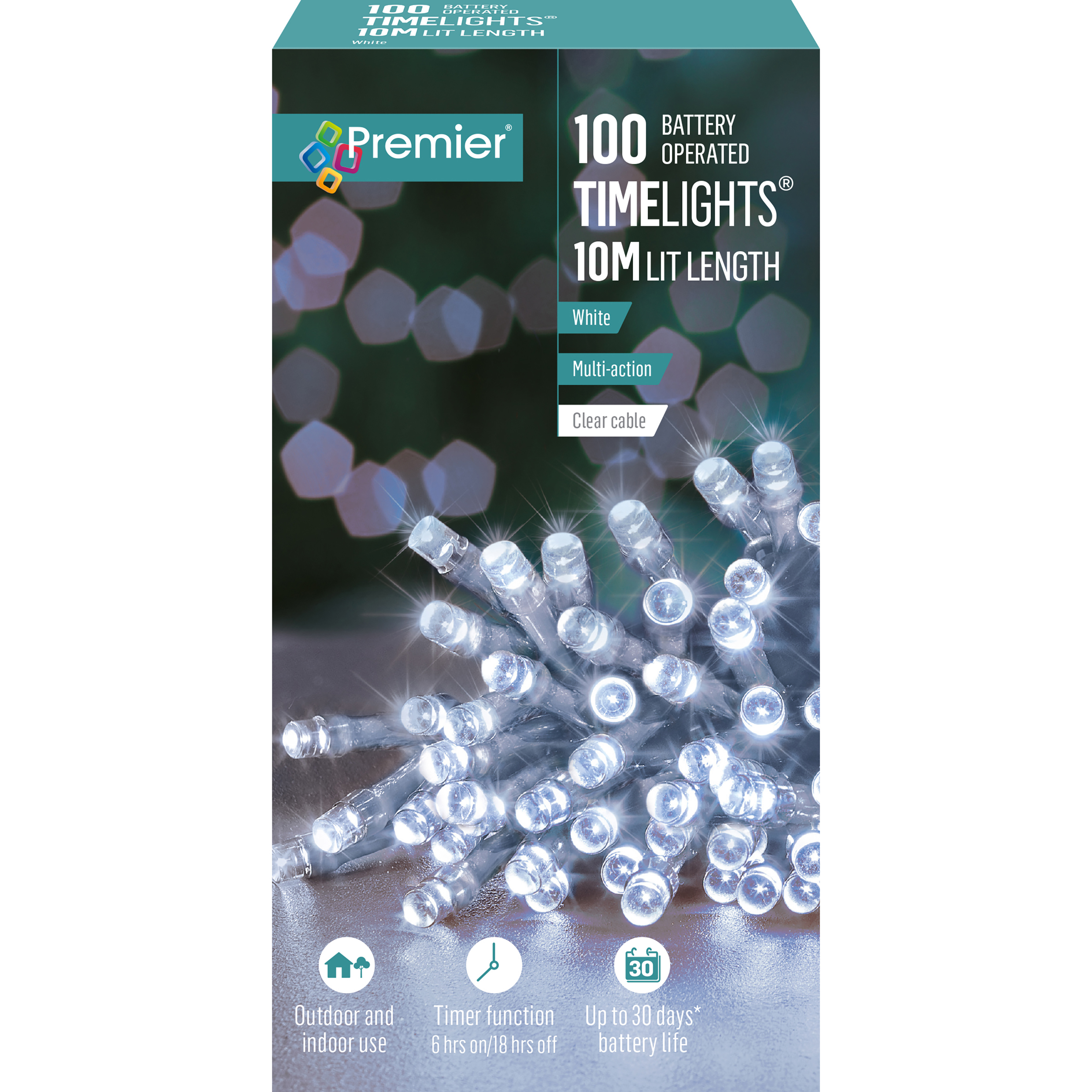 100 B/O Multi-Action Timelights White