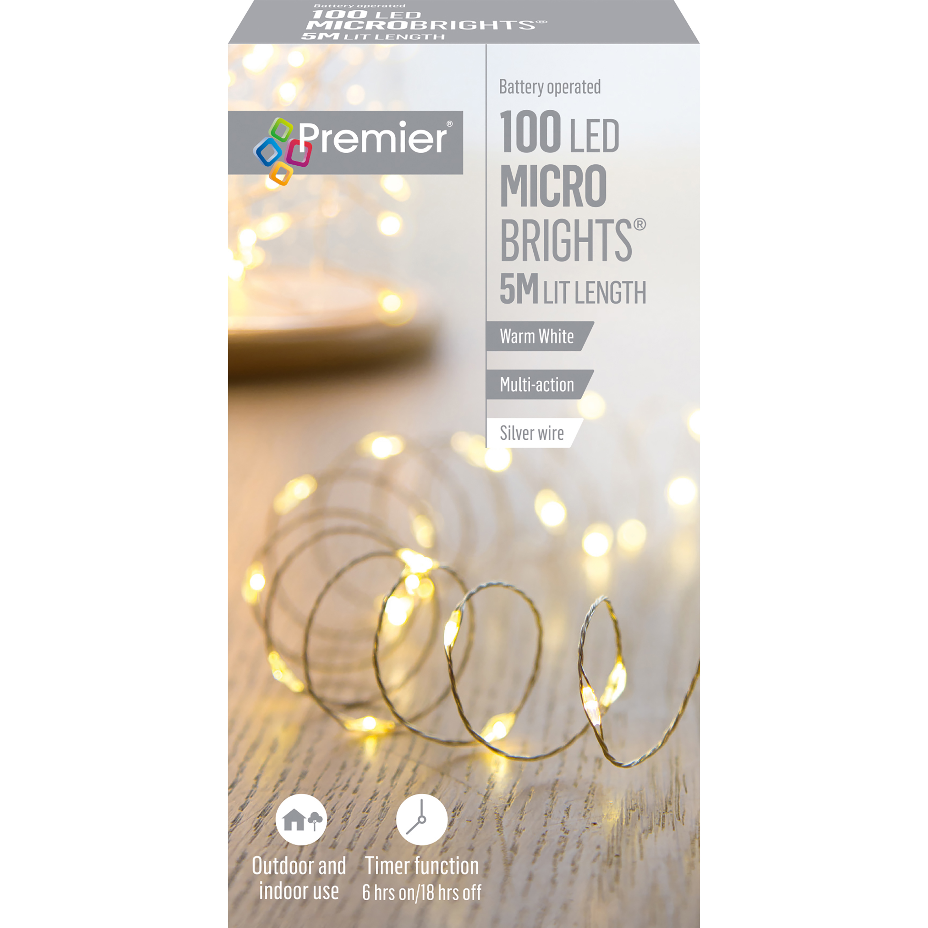 100 B/O Multi-Action Microbrights Warm White
