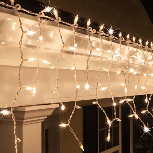 300 LEDs Connectable Icicle Lights Warm White