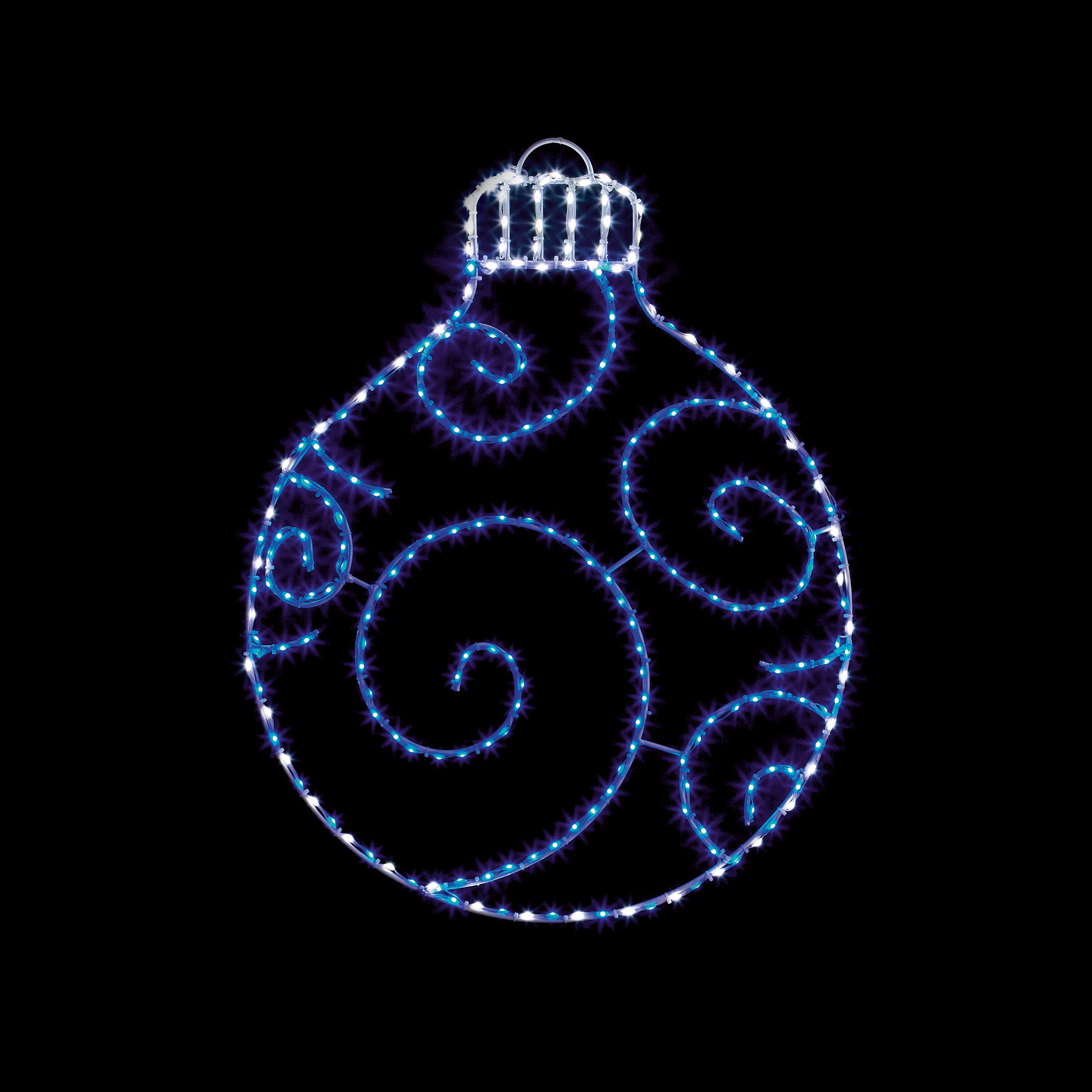 Blue & White Twinkling FlexiBrights Bauble 78x59cm