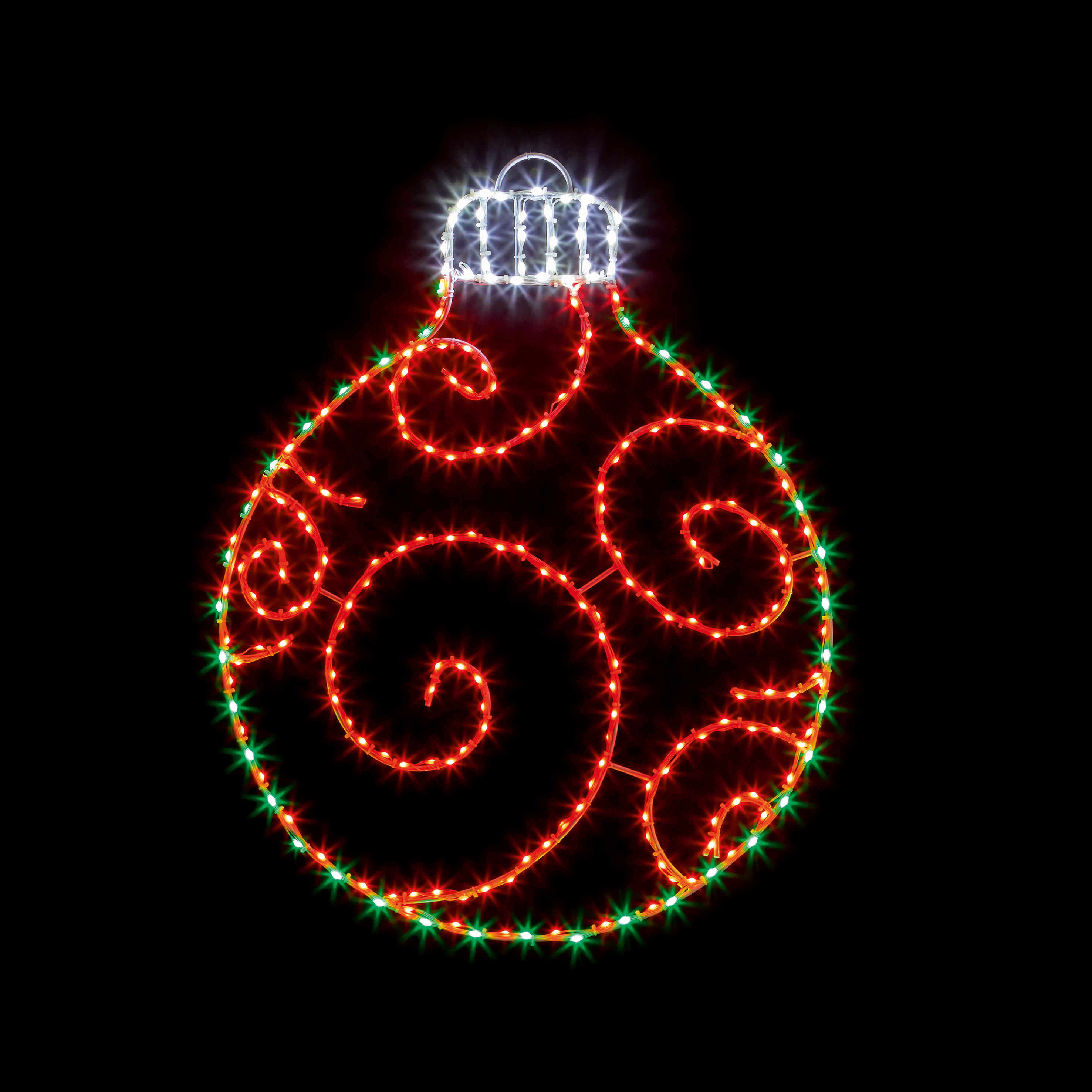 Red & Green Twinkling FlexiBrights Bauble 78x59cm