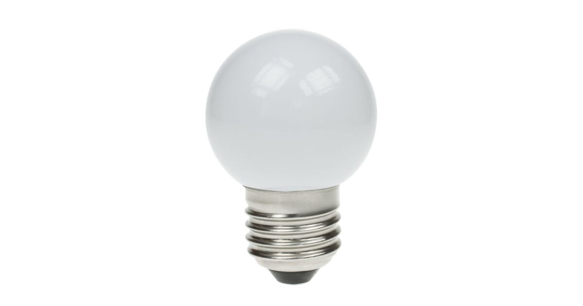LED E27 1W Golf Ball Opal Warm White 