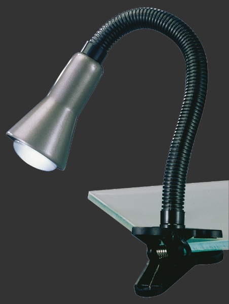 Flexo Clamp Reading Lamp E14 Sliver