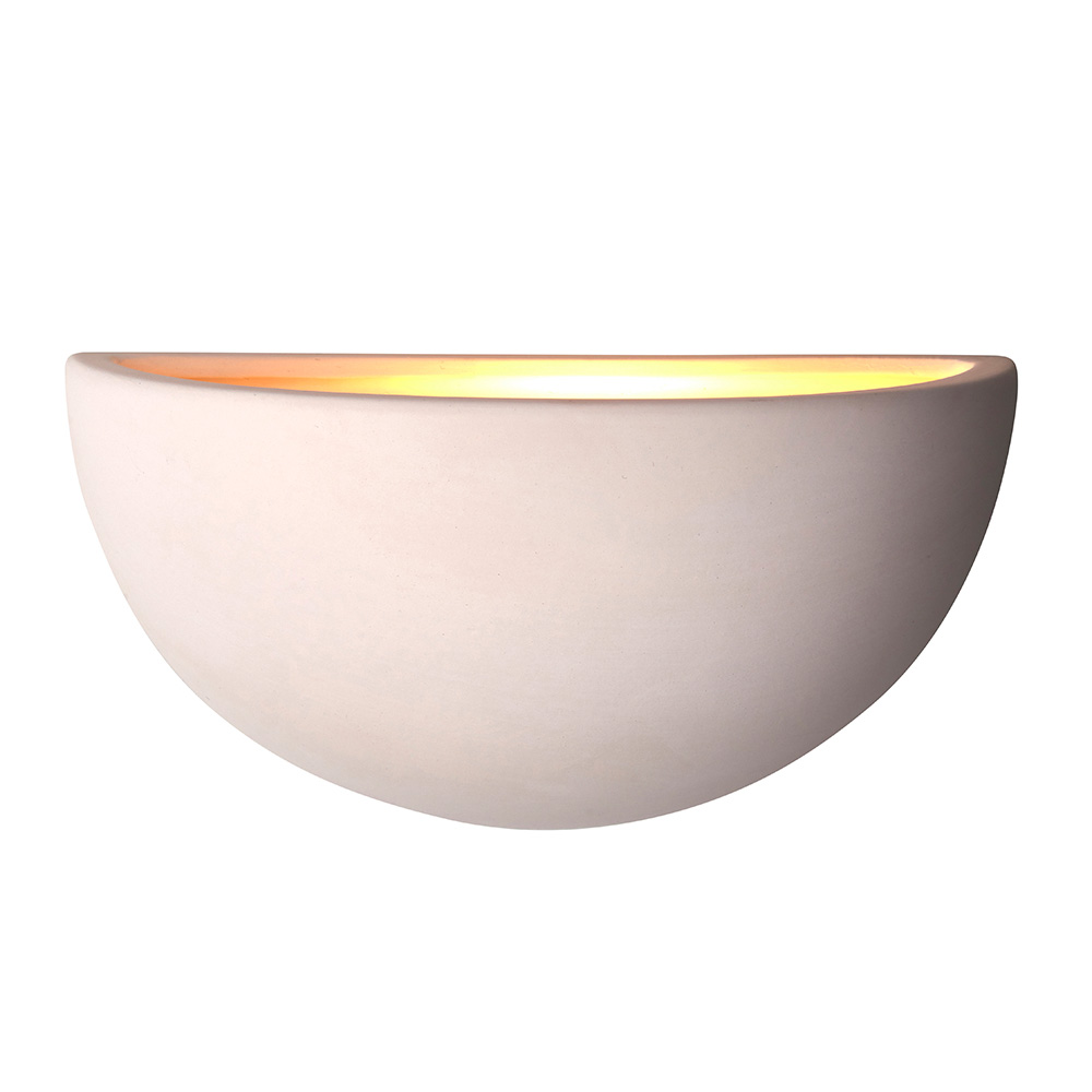 Pride Wall Light White Ceramic Half Moon