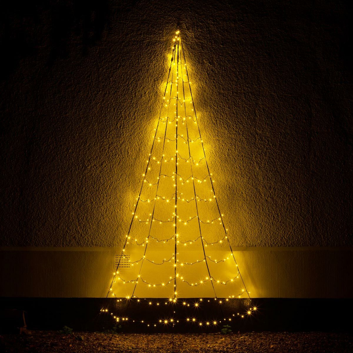 3m Starry Nights Wall Tree with 240 Warm White LEDs