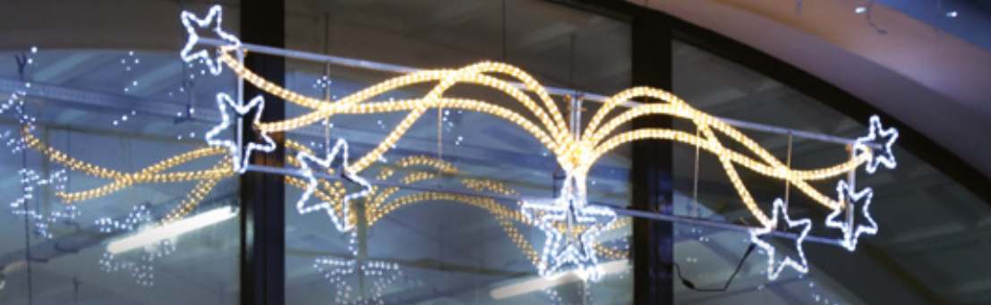 Stars LED Street Sign White & Warm White
