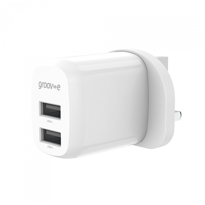 Groove Dual Usb-a Mains Charger 12w