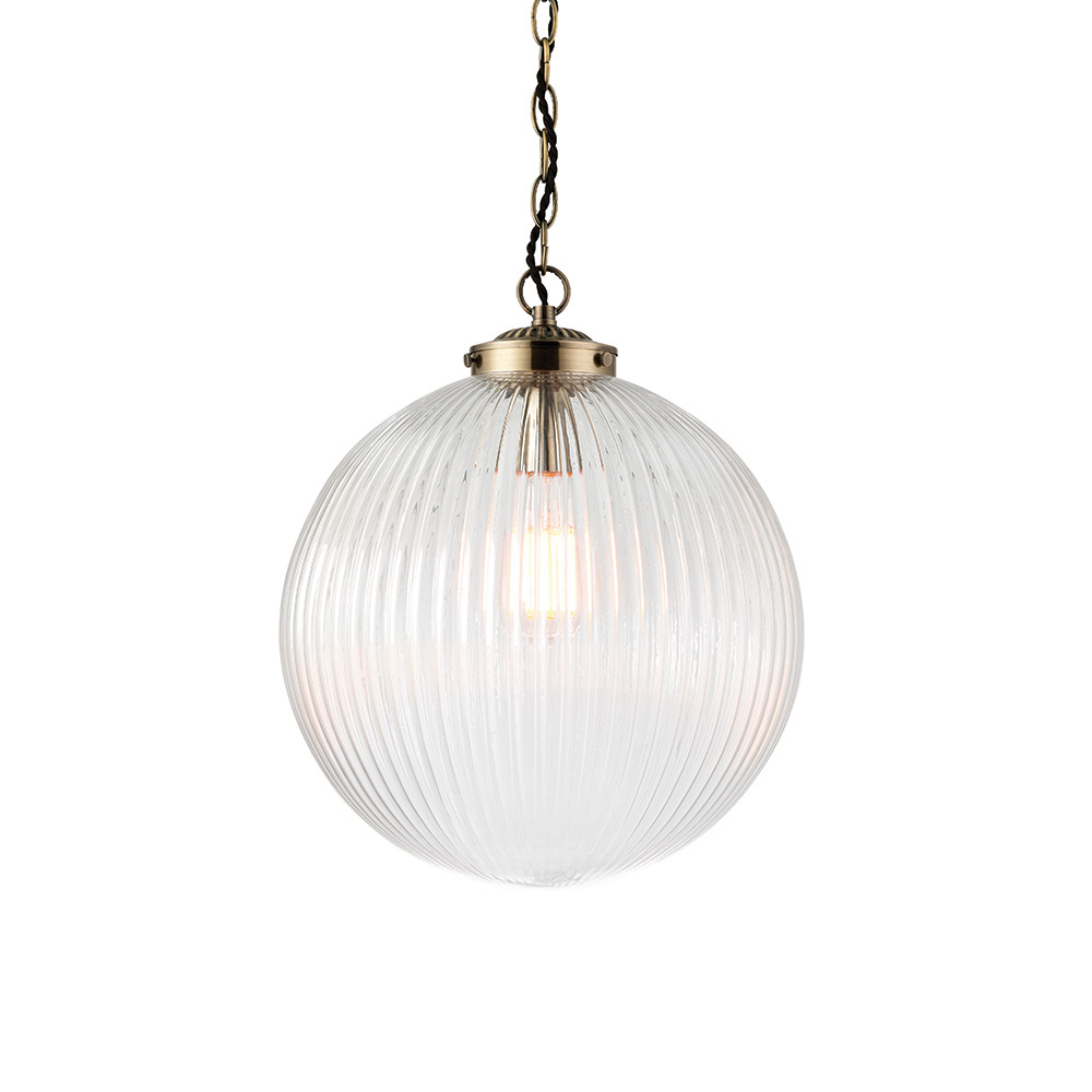 Brydon Pendant Ribbed Glass A/B