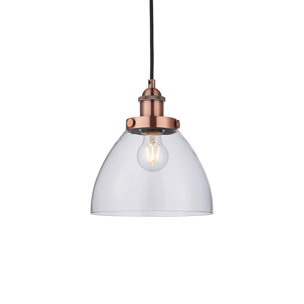 Hansen Single Pendant Copper and Glass