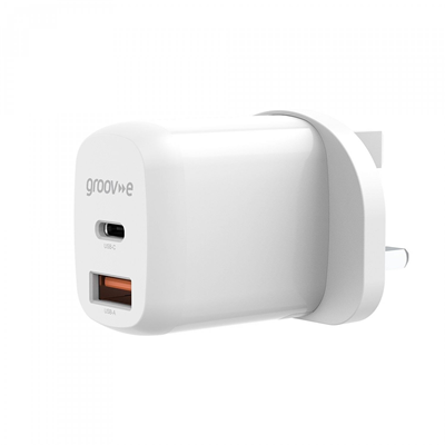 Groove Dual Usb-a &#38; Usb-c Mains Charger 20w