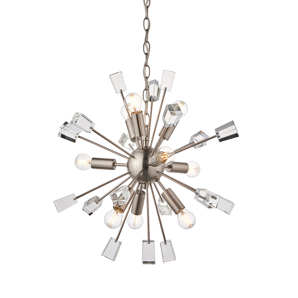 Miro 9-Light Pendant Satin Nickel