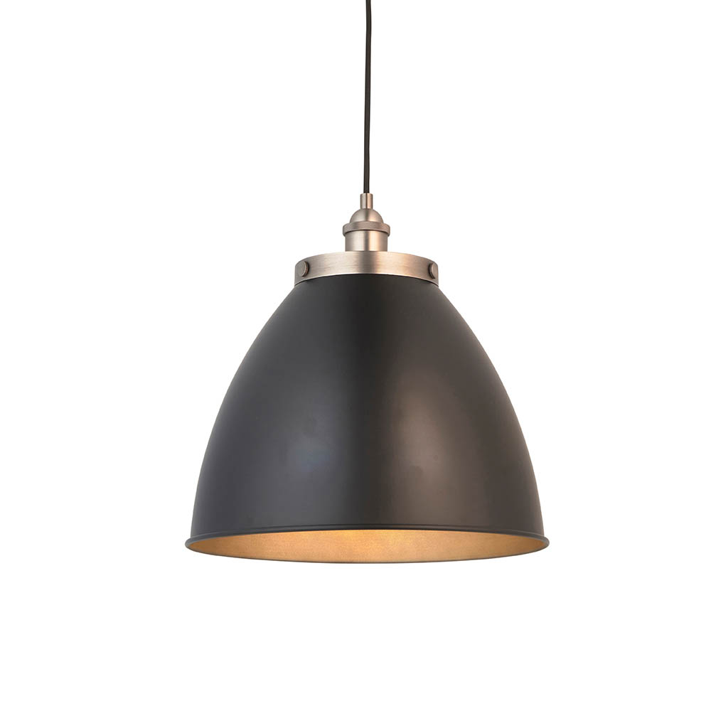 Franklin Large pendant aged pewter and blk