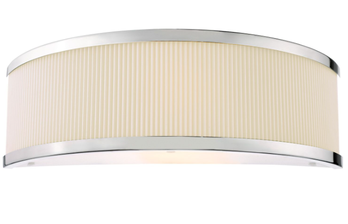 Alvaro Wall Light Polished Chrome With Ivory Shade
