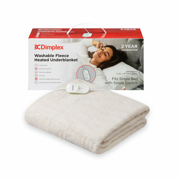Dimplex Single Washable Fleece Heated Underblanket