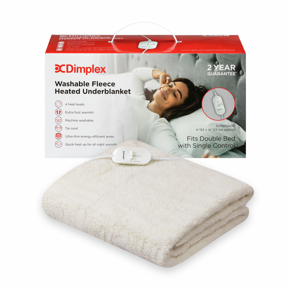 Dimplex Double Washable Fleece Heated Underblanket
