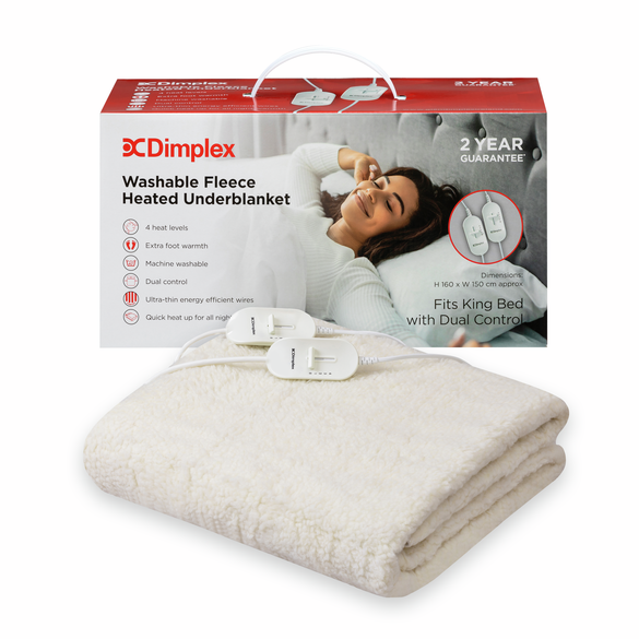 Dimplex King Dual Washable Fleece Heated Underblanket