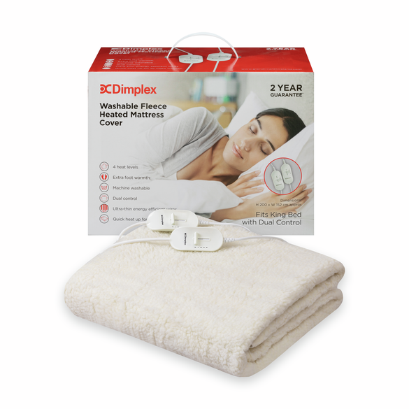 Dimplex King Dual Washable Fleece Heated Mattress Cover
