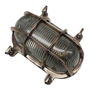 Cast Brass Oval Bulkhead E27