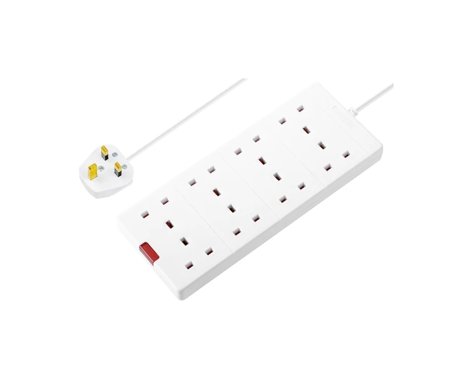 8 Gang 1 Metre Extension Lead