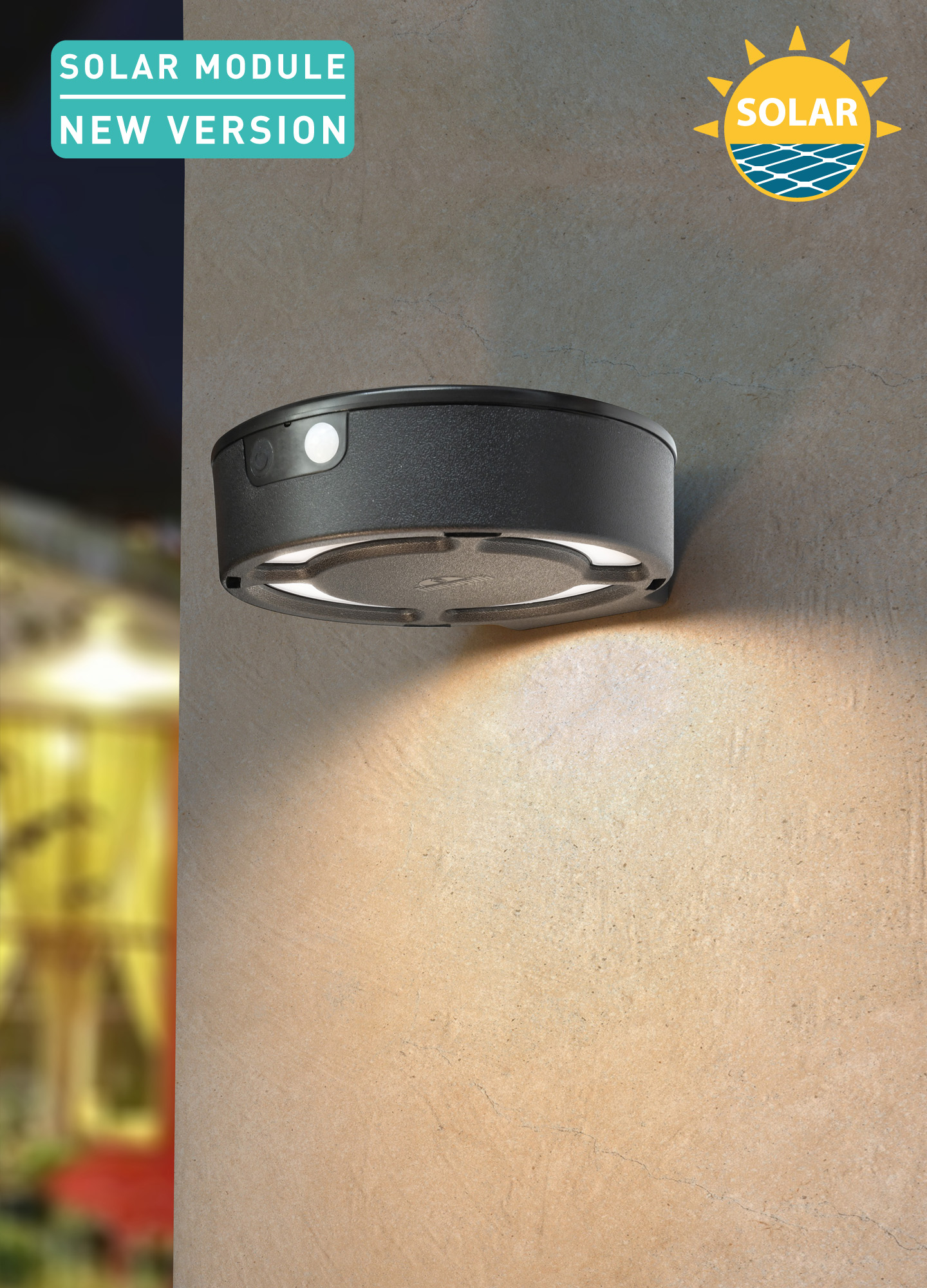 Fumagali Fortunato CCT Wall Light SOLAR Black