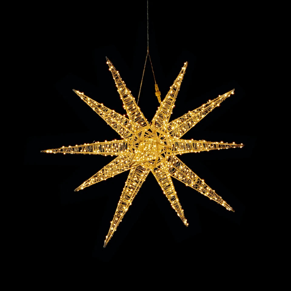 1.2m 3D Starburst with 720 Warm White LEDs