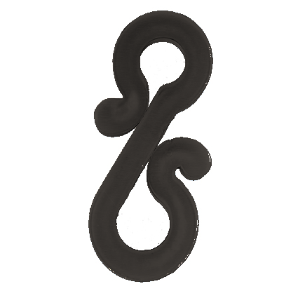 36pc Mini Gutter Hook Black