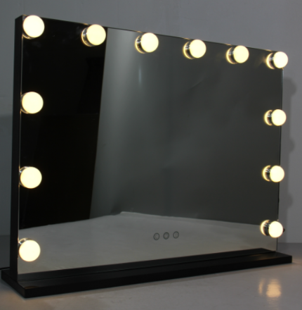 Hollywood  Landscape Mirror 12 LIGHTS BLACK