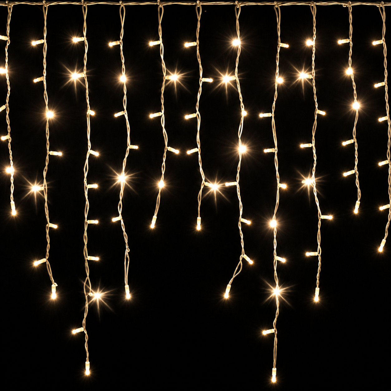 300 LEDs Connectable Icicle Lights Warm White