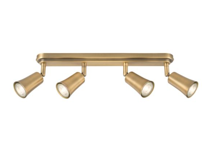 Jedrek 4-Light Bar Spotlight Aged Brass