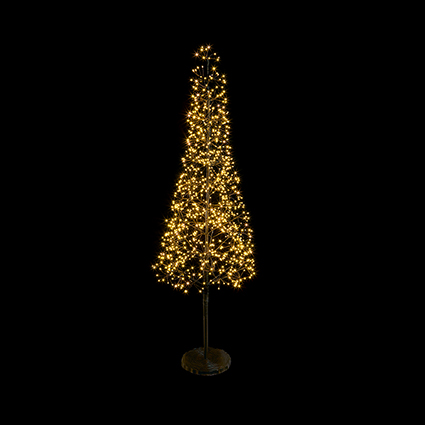 1.5m Twinkling Lit Black MicroBrights Tree