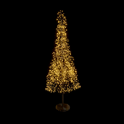 1.8m Twinkling Lit Black MicroBrights Tree