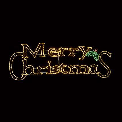 Twinkling FlexiBrights Merry Christmas LED Sign 230x83cm 