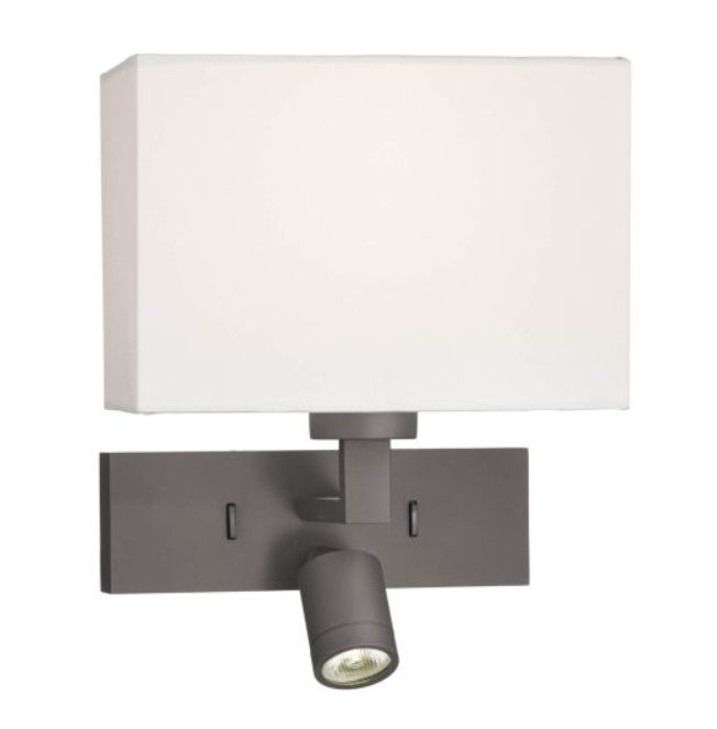 Modena Wall Light with LED In Bronze c/w Shade