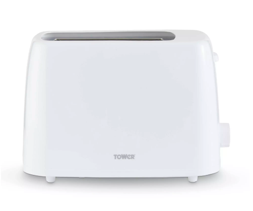 Tower Presto 2 Slice Plastic Toaster WHITE