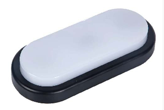 Black Bulkhead Prismatic Diffuser 100W BC IP65