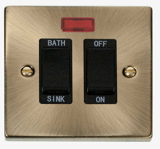 Deco 20A DP sink/bath switch AB