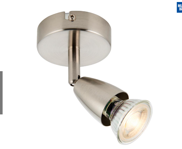 Amalfi Spot 1x50w GU10 Satin Nickel