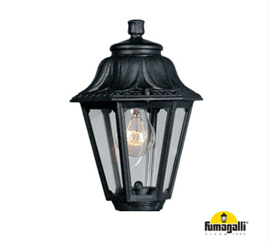 Rut Medium Six Panel Black Lantern 410mm