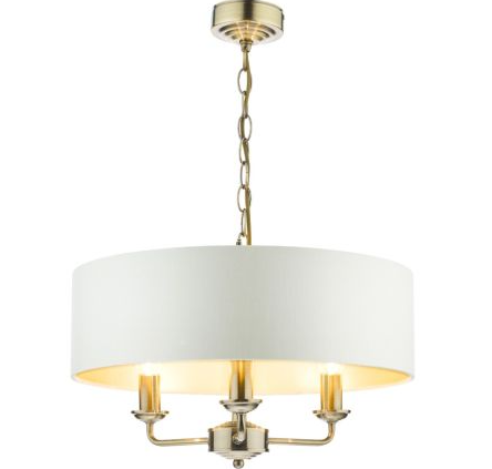 Laura Ashley Sorrento 3lt Pendant AB and Ivory