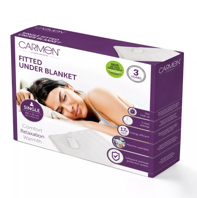 Carmen Single Fitted Heated Underblanket