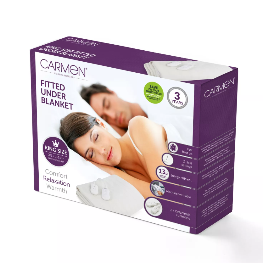 Carmen King Fitted Heated Underblanket