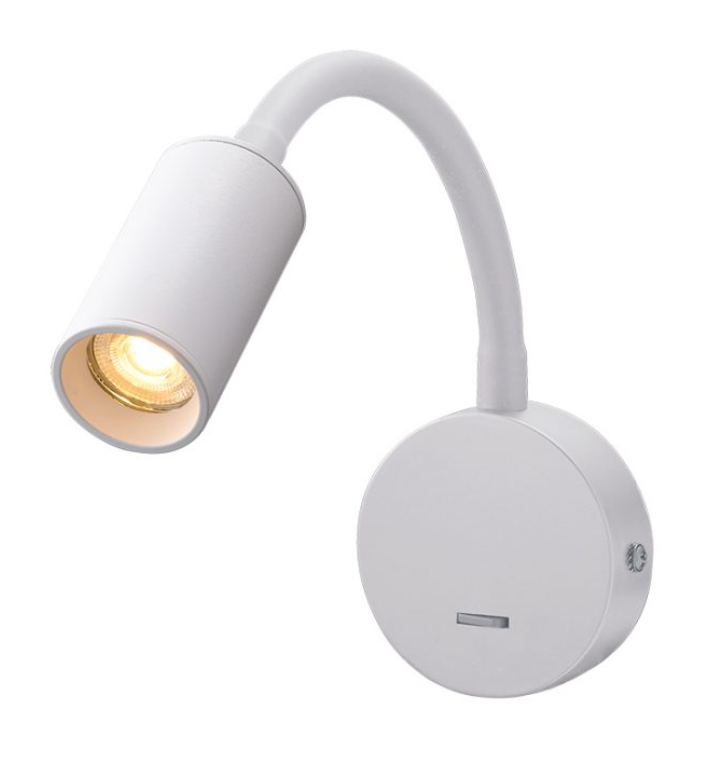 Opti 5W Mini GU10 Flexi Wall Spotlight - White