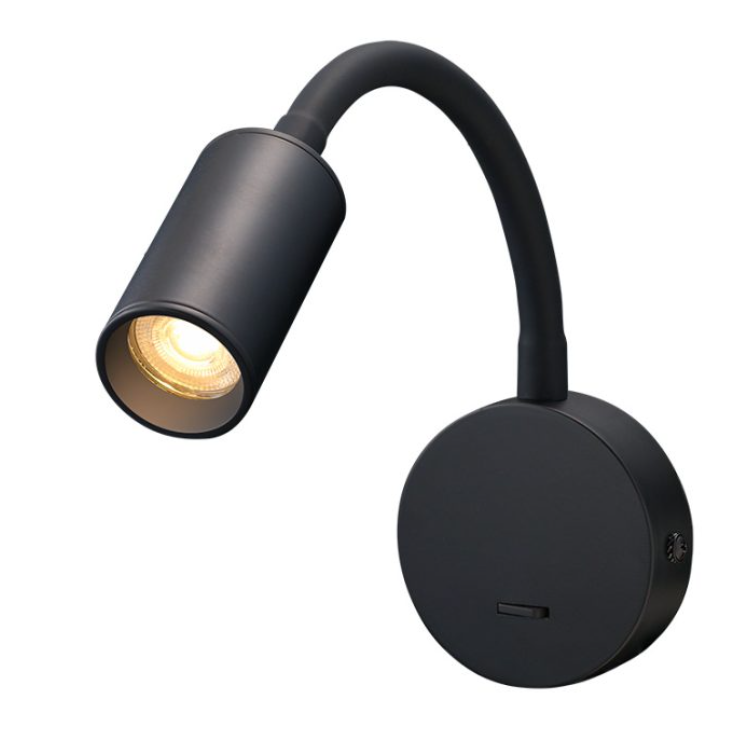 Opti 5W Mini GU10 Flexi Wall Spotlight - Black