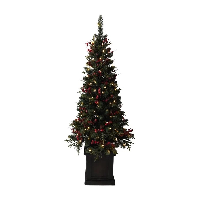 Berrybrook 4.5ft Potted Tree & 150 Warm White LEDs