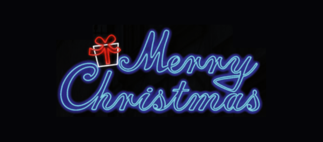 Merry Christmas Led Rope Light Sign 160x65